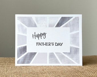 Father’s Day-Simple Grays-Greeting Card-100% Recycled Paper-Eco-friendly-Handmade-Watercolor