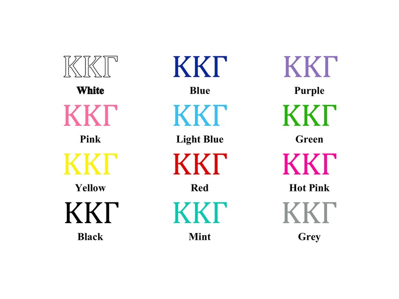 Kappa Kappa Gamma Decal *SHIPPING INCLUDED*