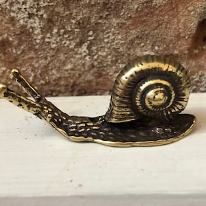 Miniature Brass Snail