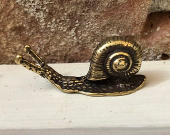 Brass Snail | Miniature Brass Snail