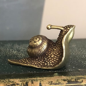 Miniature Brass Snail