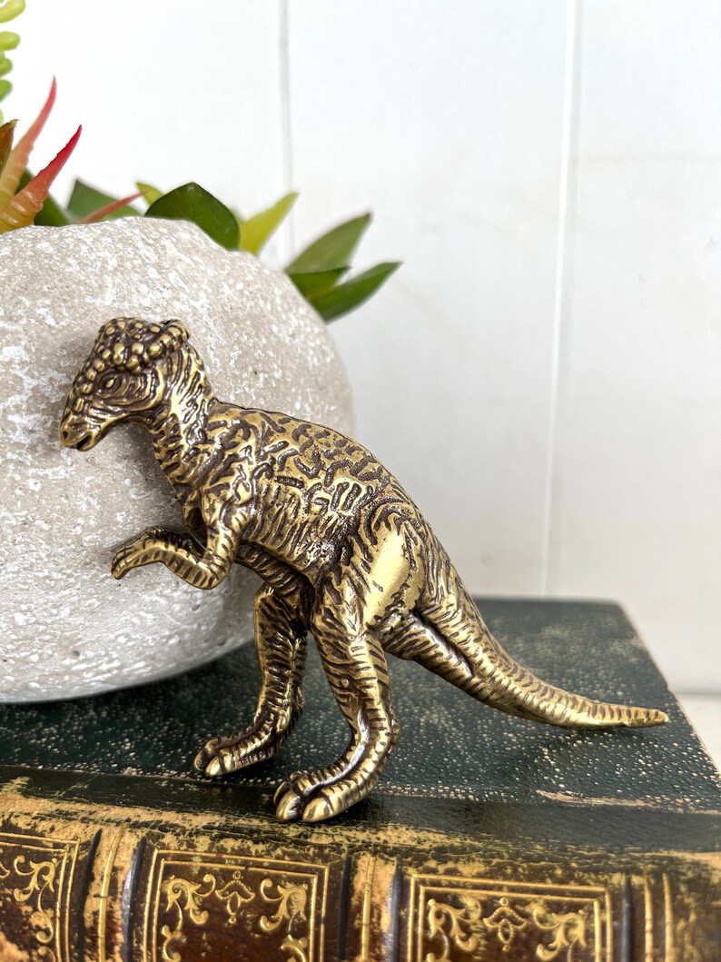 Brass Miniature Dinosaur, Allosaurus Jurassic image 2