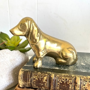 Vintage Brass Dachshund