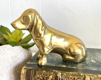 Vintage Brass Dachshund