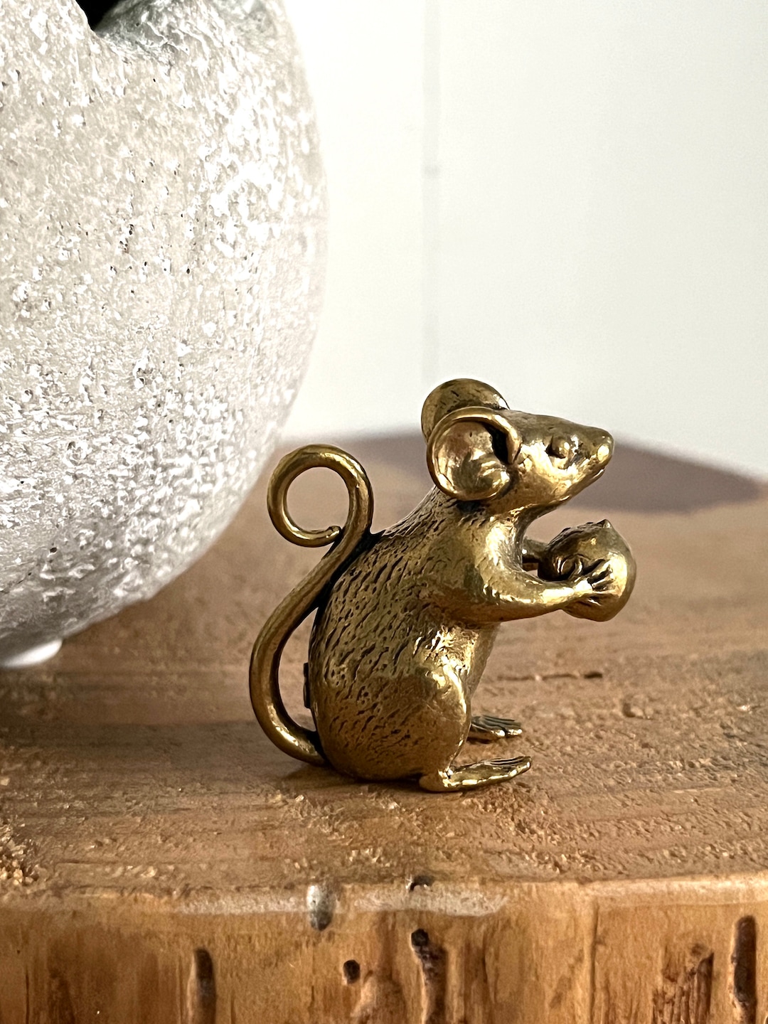 Vintage Brass Mouse Miniature Brass Mouse Etsy