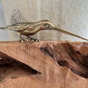 Miniature Brass Hummingbird, 4" Long | Brass Bird