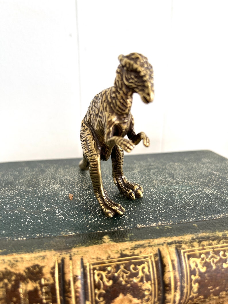 Brass Miniature Dinosaur, Allosaurus Jurassic image 5