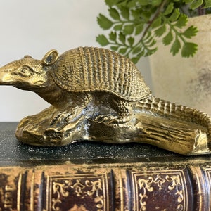 Brass Armadillo, 4 1/2&quot; | Texas State Animal | Symbol of New Beginnings
