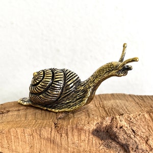Miniature Brass Snail