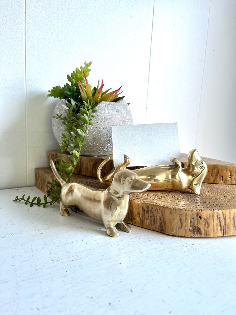 Vintage Brass Dachshund | Brass Wiener Dog