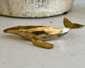 Brass Humpback Whale | Miniature Blue Whale | Nautical