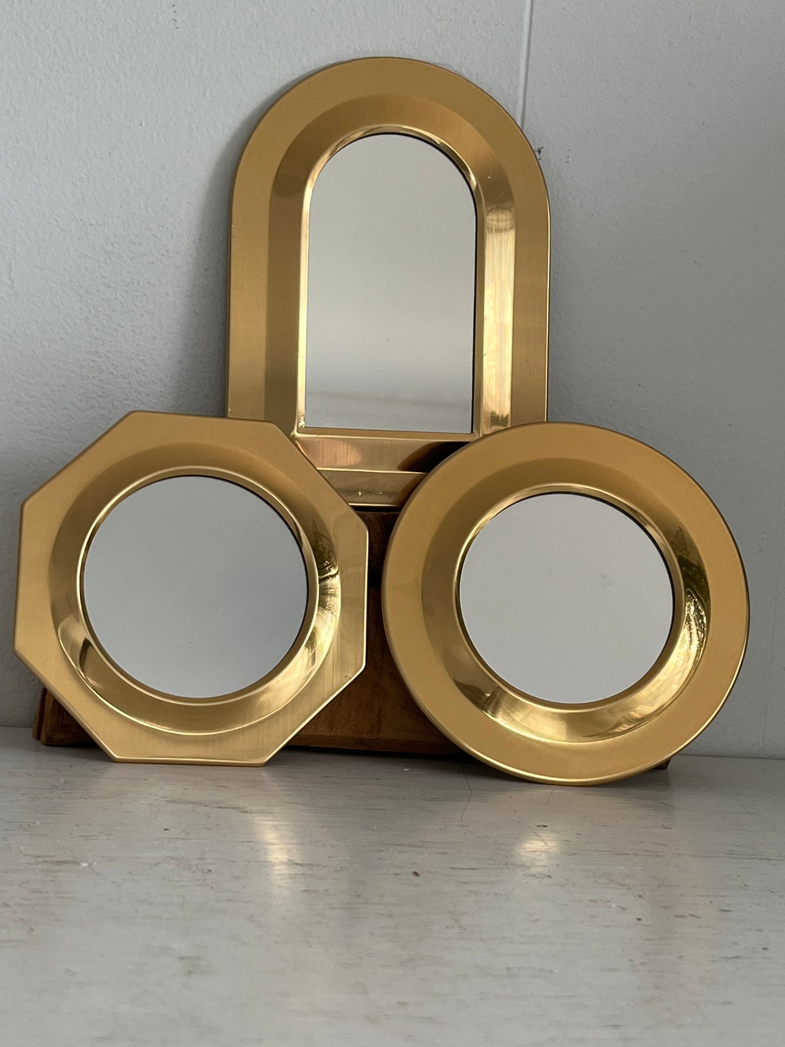 Small Brass Mirrors Brass Wall Mirrors Etsy