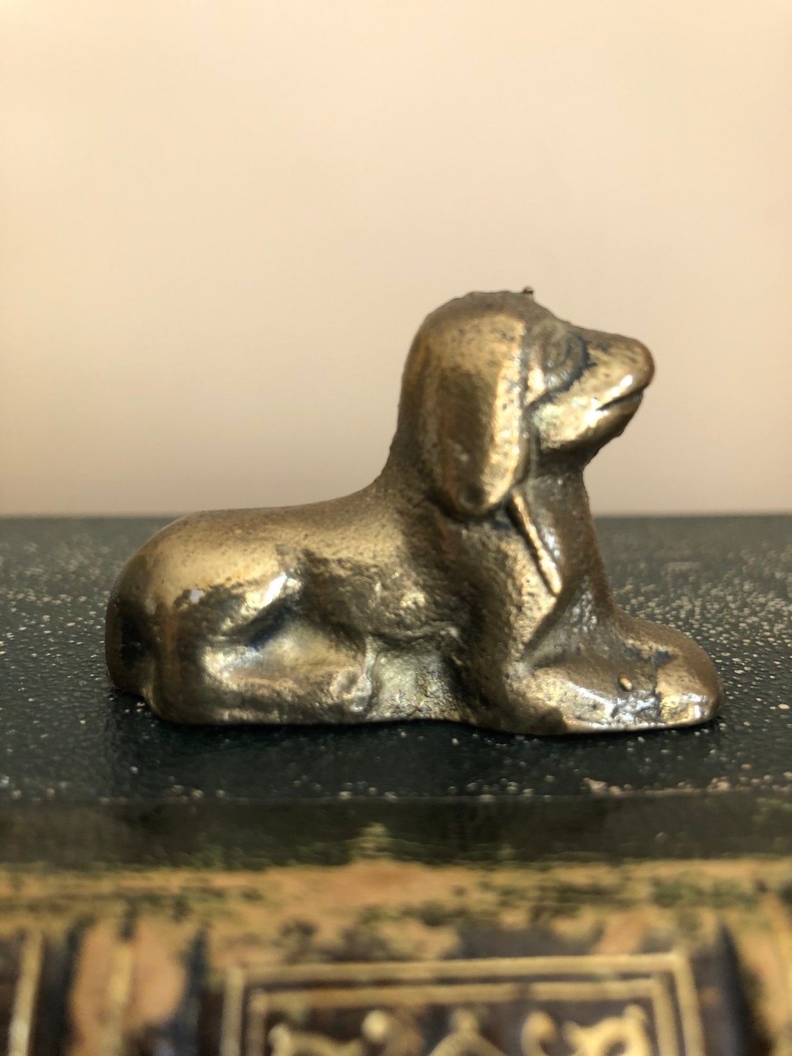 Miniature Brass Dog Vintage Brass Dog Etsy
