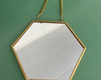 Small Brass Wall Mirror