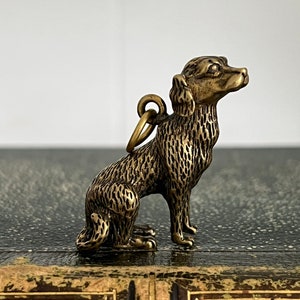 Brass Dog Pendant | Brass Retriever | Brass Labrador Retriever