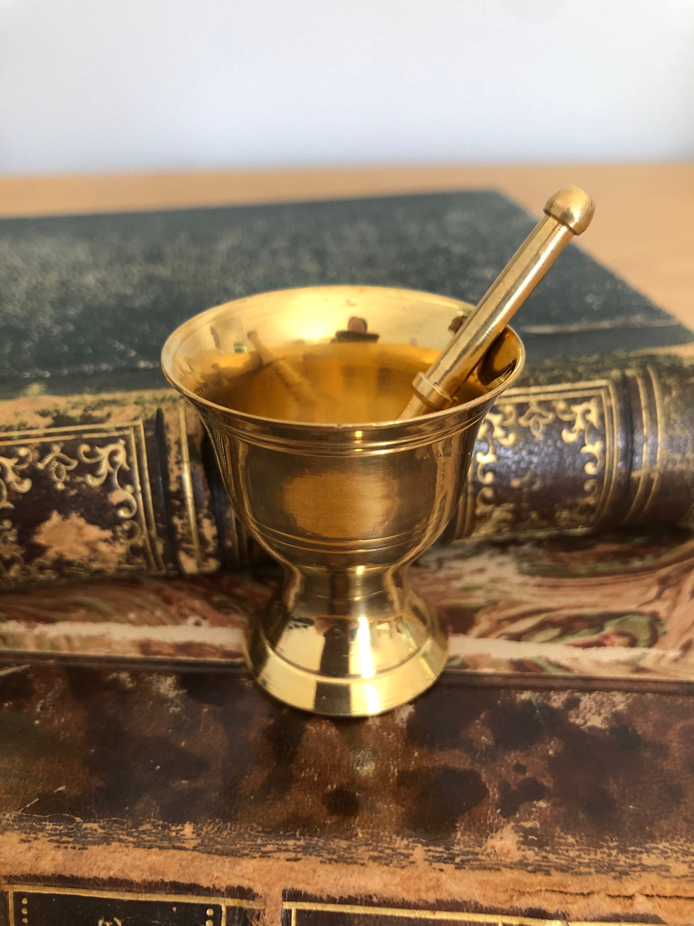 SALE Small Brass Mortar and Pestle Two Sizes Etsy