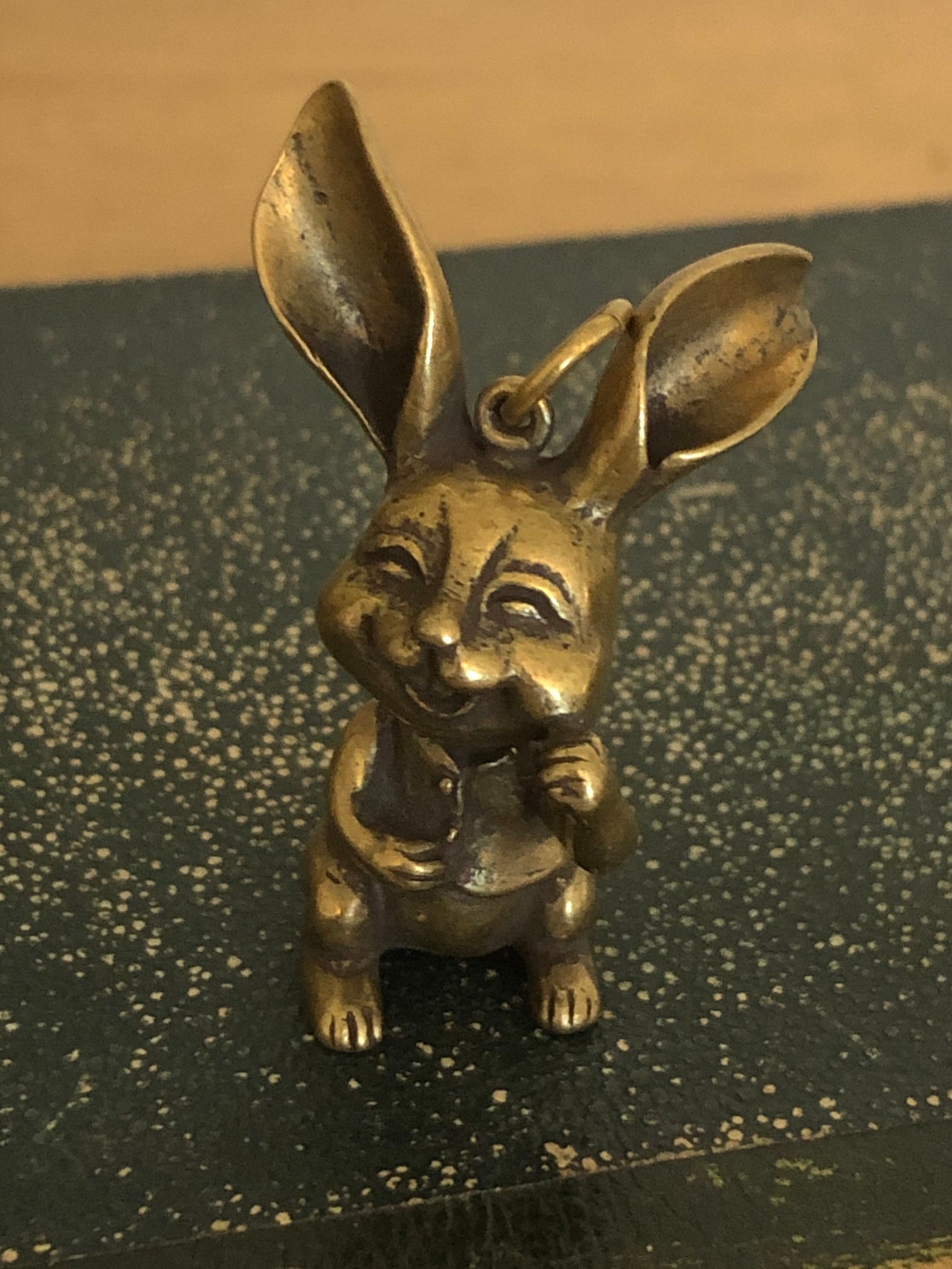 Small Brass Rabbit Pendant Brass Bunny Rabbit Easter Etsy