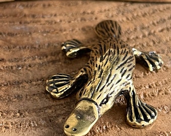 Miniature Brass Platypus, 2" Long