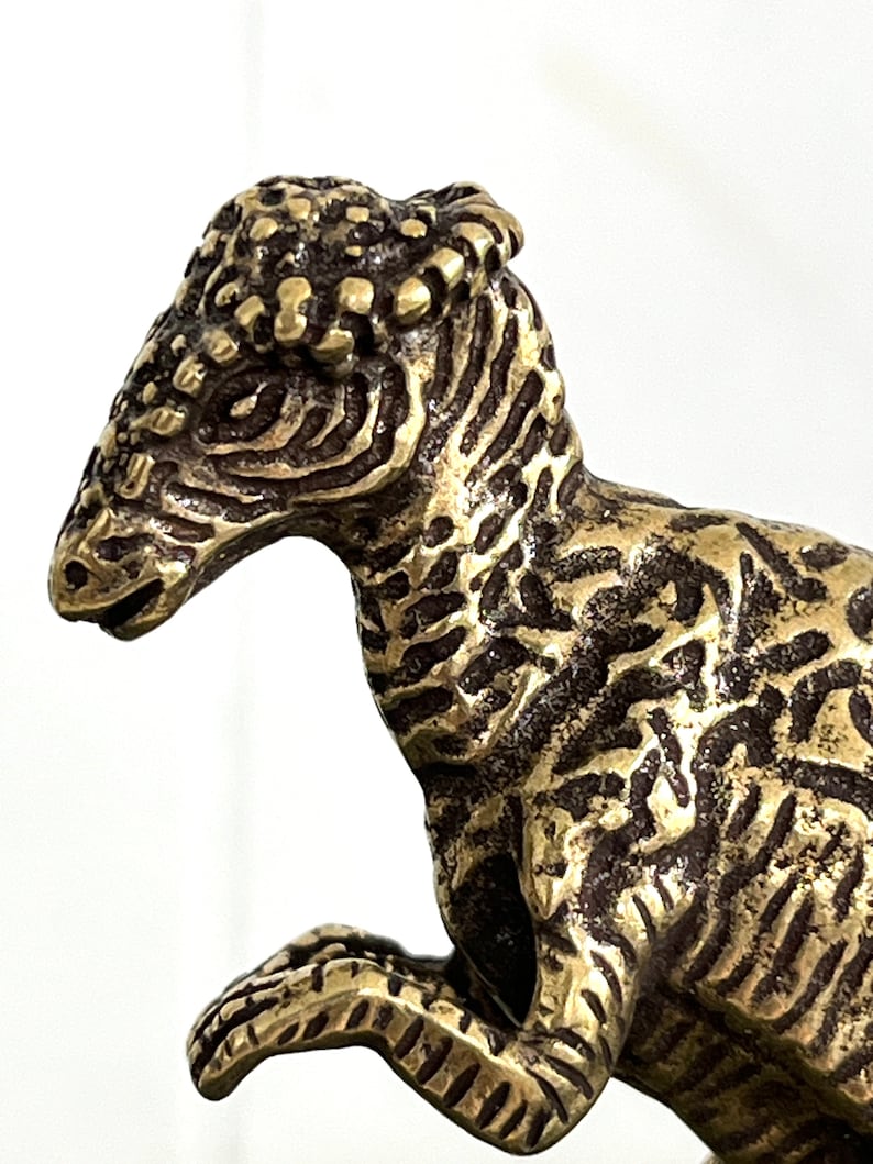 Brass Miniature Dinosaur, Allosaurus Jurassic image 7