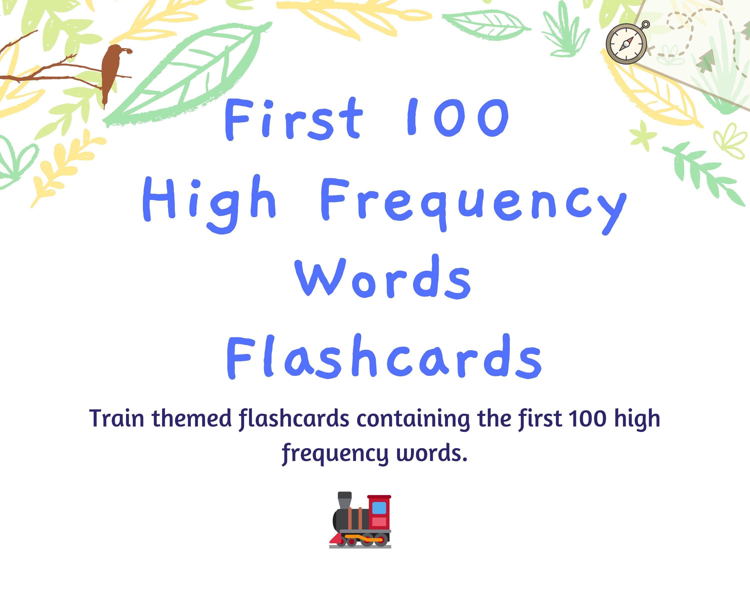 First Words Flashcards First 100 High Frequency Words Learn Etsy