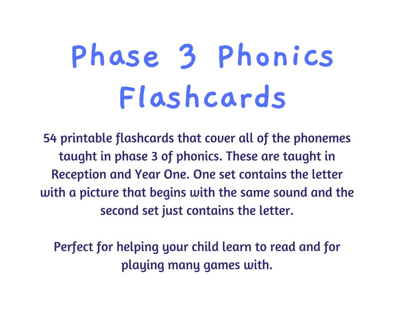 Phonics Printable Flashcards