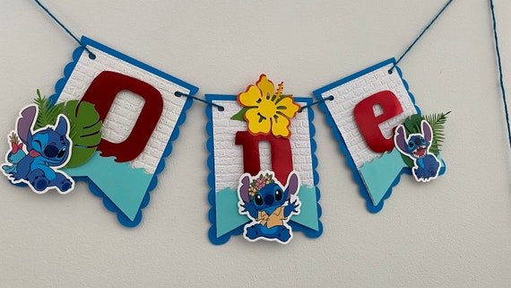 One Banner Lilo and Stitch Banner Age Stitch Banner Number - Etsy
