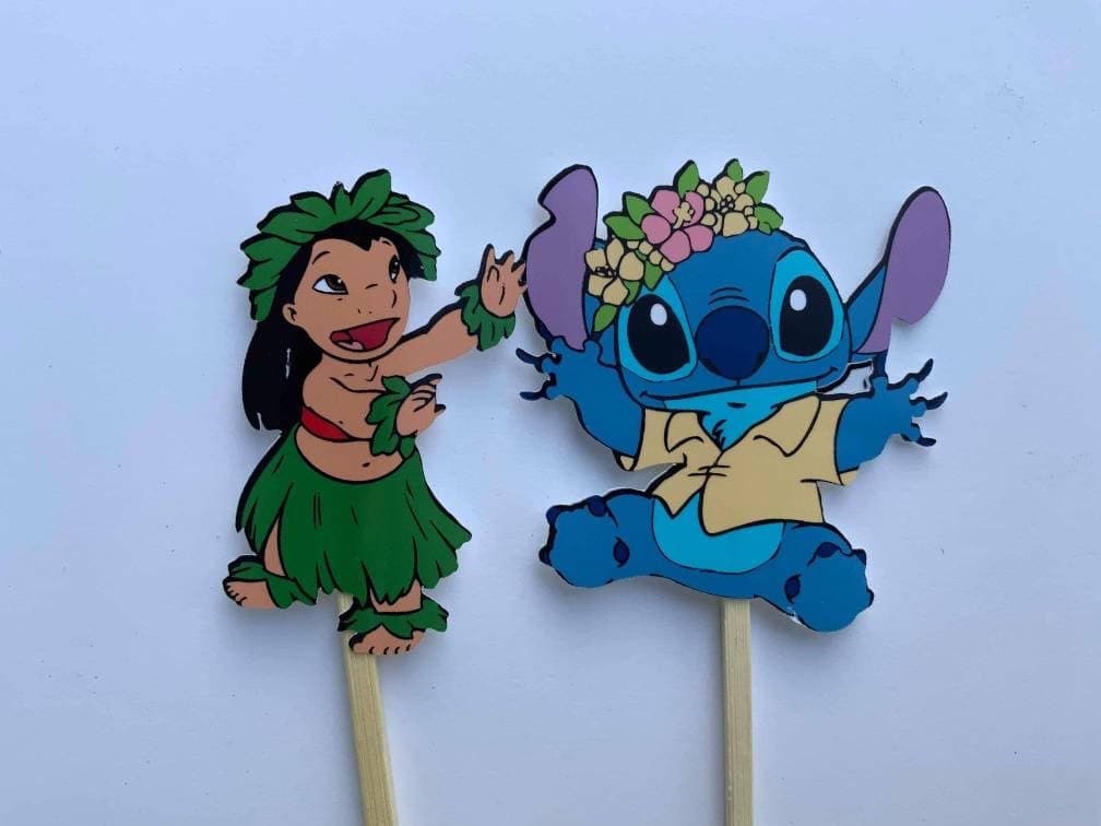 Lilo And Stitch 8 PCS Cartoon Action Figure Cake Topper Decor Gift Toy For Kids