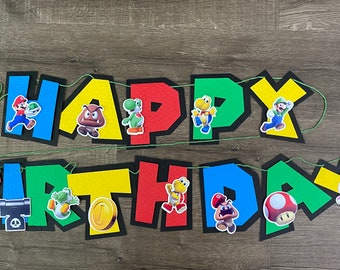 Super Mario Banner Etsy