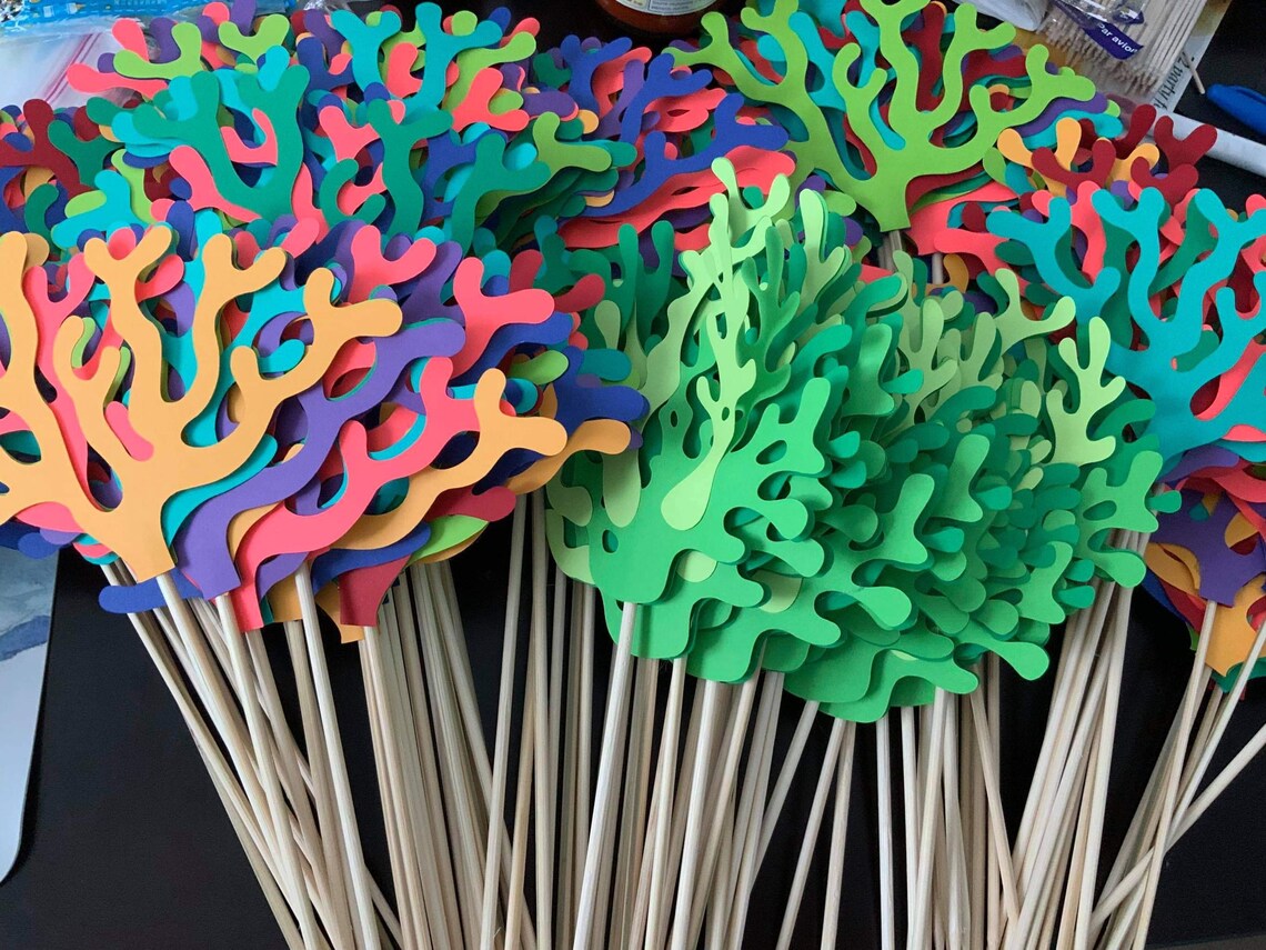 Set of Seaweeds Paper Seaweeds Under the Sea Theme Etsy