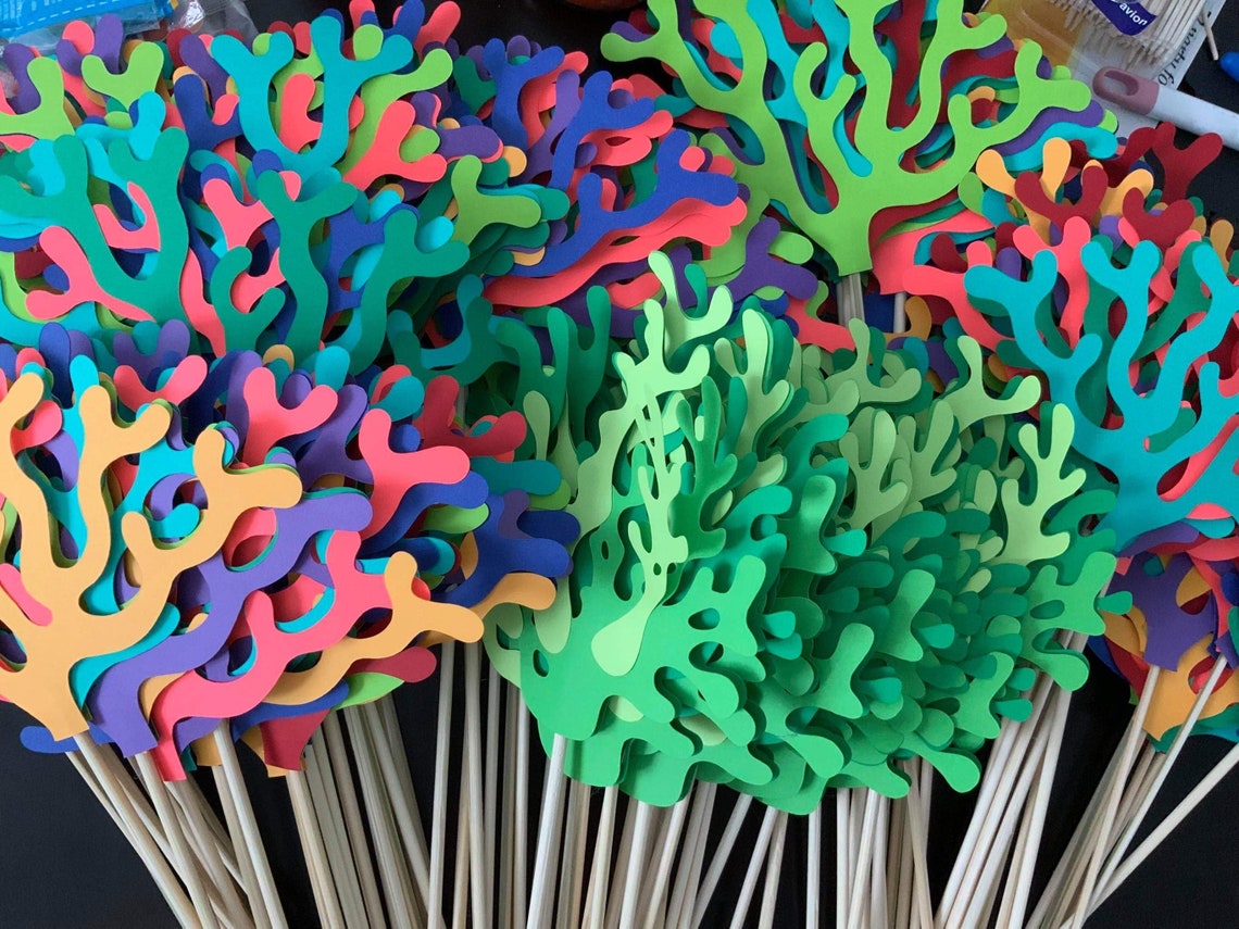 Set of Seaweeds Paper Seaweeds Under the Sea Theme Etsy