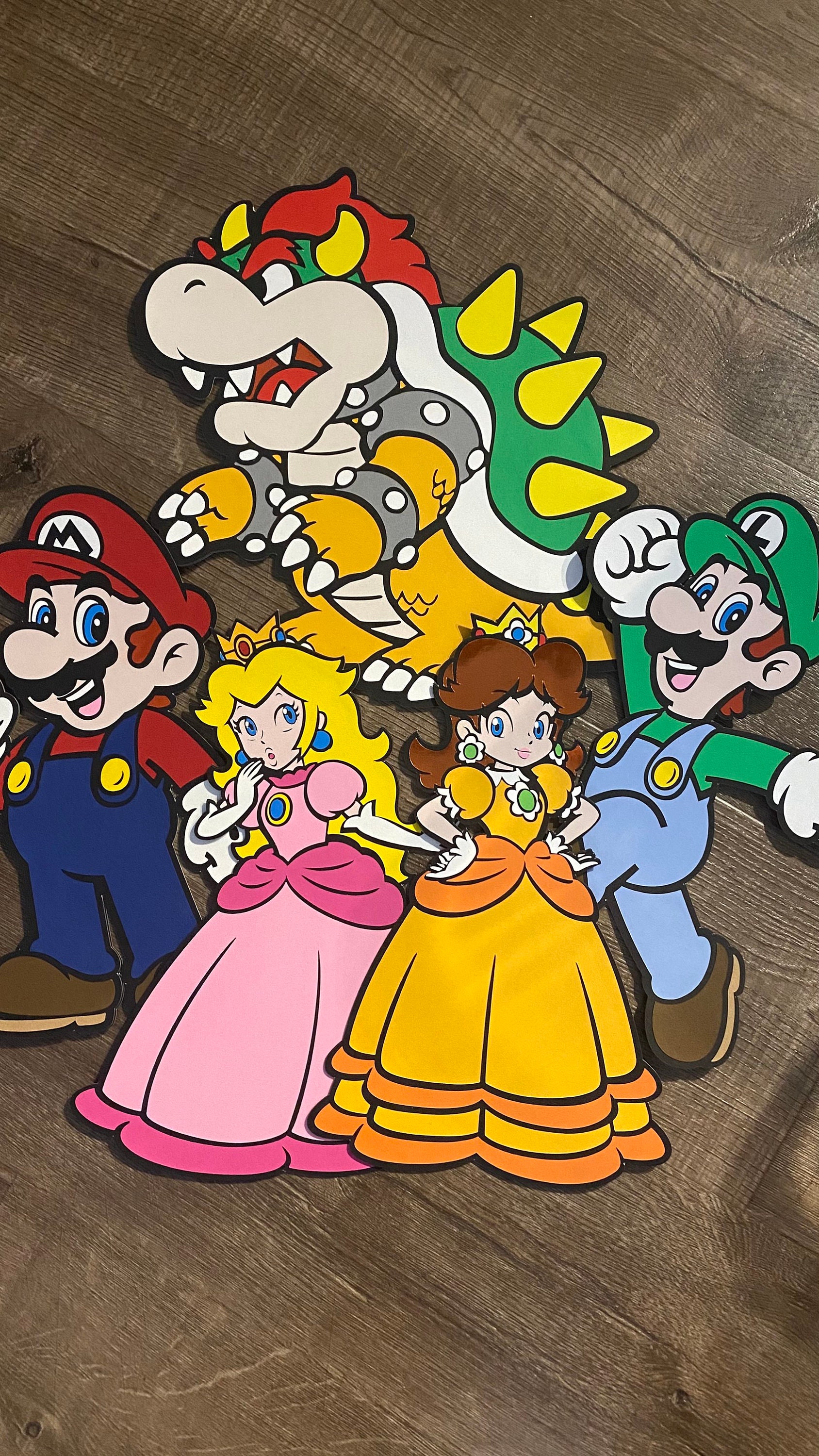 réplica combinación Claire 12 pulgadas Mario Cutouts Mario Luigi Yoshi Princess - Etsy España