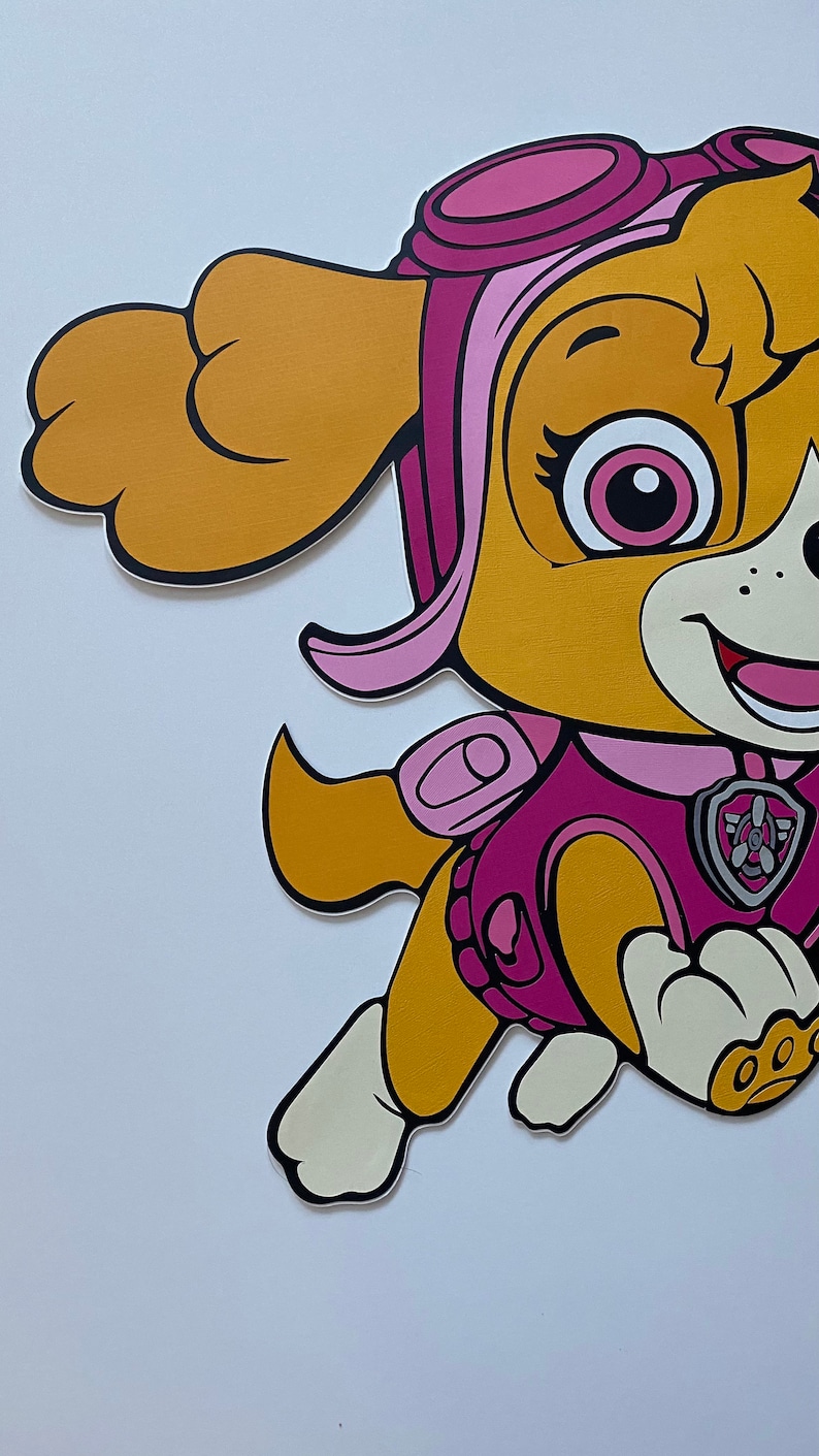 18 Inches Paw Patrol Skye Backdrop Skye Party Theme Paw - Etsy UK