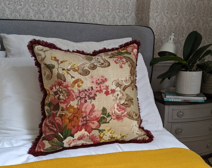 Featured listing image: Mademoiselle Cushion in Mulberry Home Fabric