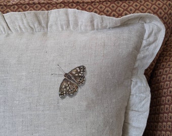 Trompe L'oeil Handpainted Butterfly Cushion