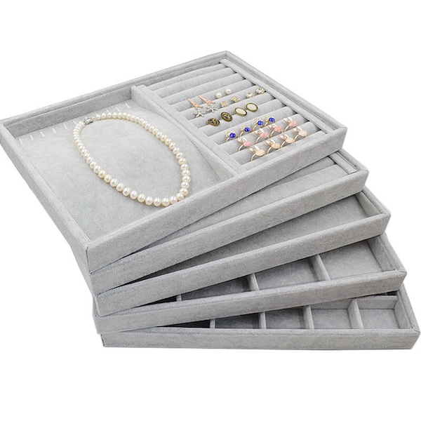 Luxury Ice Velvet Jewelry Organizer, Jewelry Tray, Jewelry Drawers, Earring Organizer, Ring Tray, Jewelry Display Plate, Gift for Her