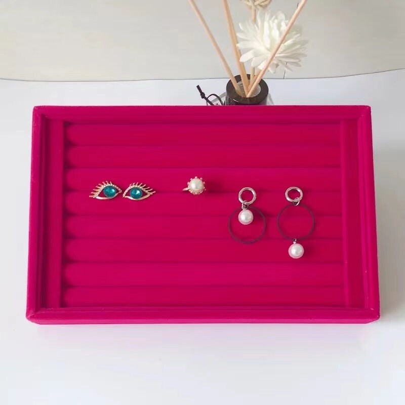Luxury Velvet Jewelry Tray Ring Dish Jewelry Display Plate Etsy