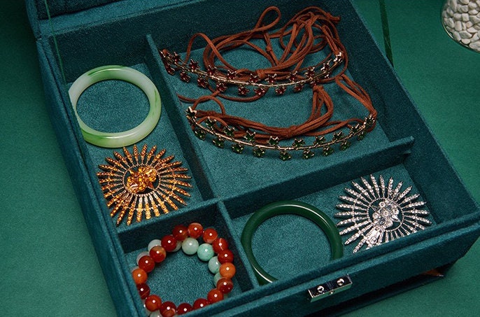 3-Layers Vintage Jewelry Organizer Box Necklace Bracelet Ring | Etsy