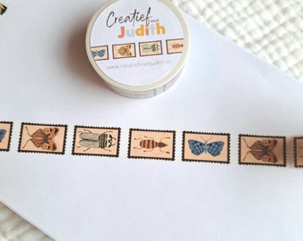 Washi tape insecten postzegel