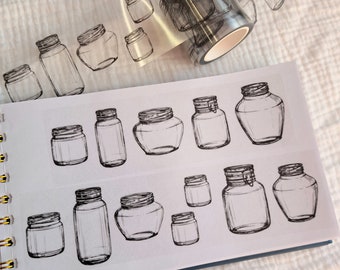 Pet tape SAMPLE glass jars 1 meter