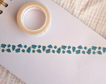 Washi tape monstera leaves