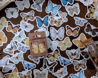 45 butterfly stickers | stationary | scrapbook | bullet journal | crafting | planner stickers