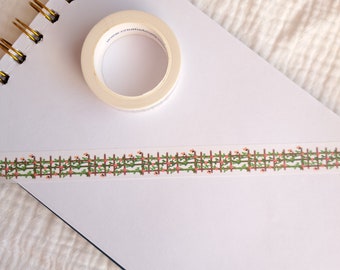 Washi tape plant fence