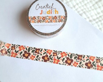 Washi tape retro bloemen