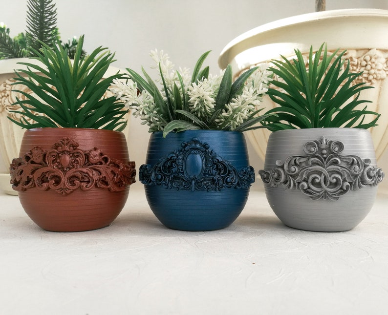 Succulent planter Flower pot vintage planter Farmhouse Etsy