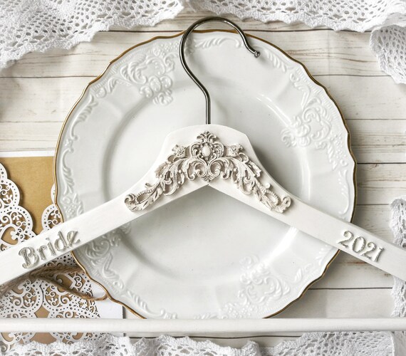 Bride hanger Personalized Wedding dress hanger Vintage dress Etsy