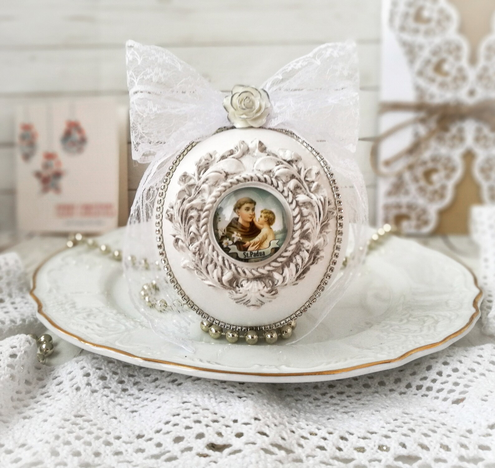 Vintage Christmas Ornaments religious christian catholic Etsy