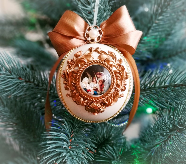 Vintage Christmas Ornaments religious christian catholic Etsy