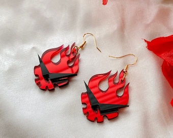 Team Dai Gurren Dangle Earrings | Tengen Toppa Gurren Lagann Inspired Anime Earrings