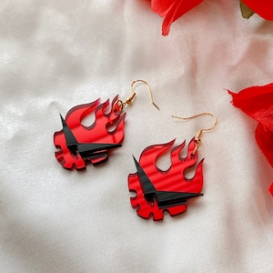 Team Dai Gurren Dangle Earrings | Tengen Toppa Gurren Lagann Inspired Anime Earrings