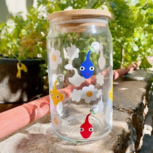 Pikmin Inspired Beer Glass Can | Reusable Glass Cup